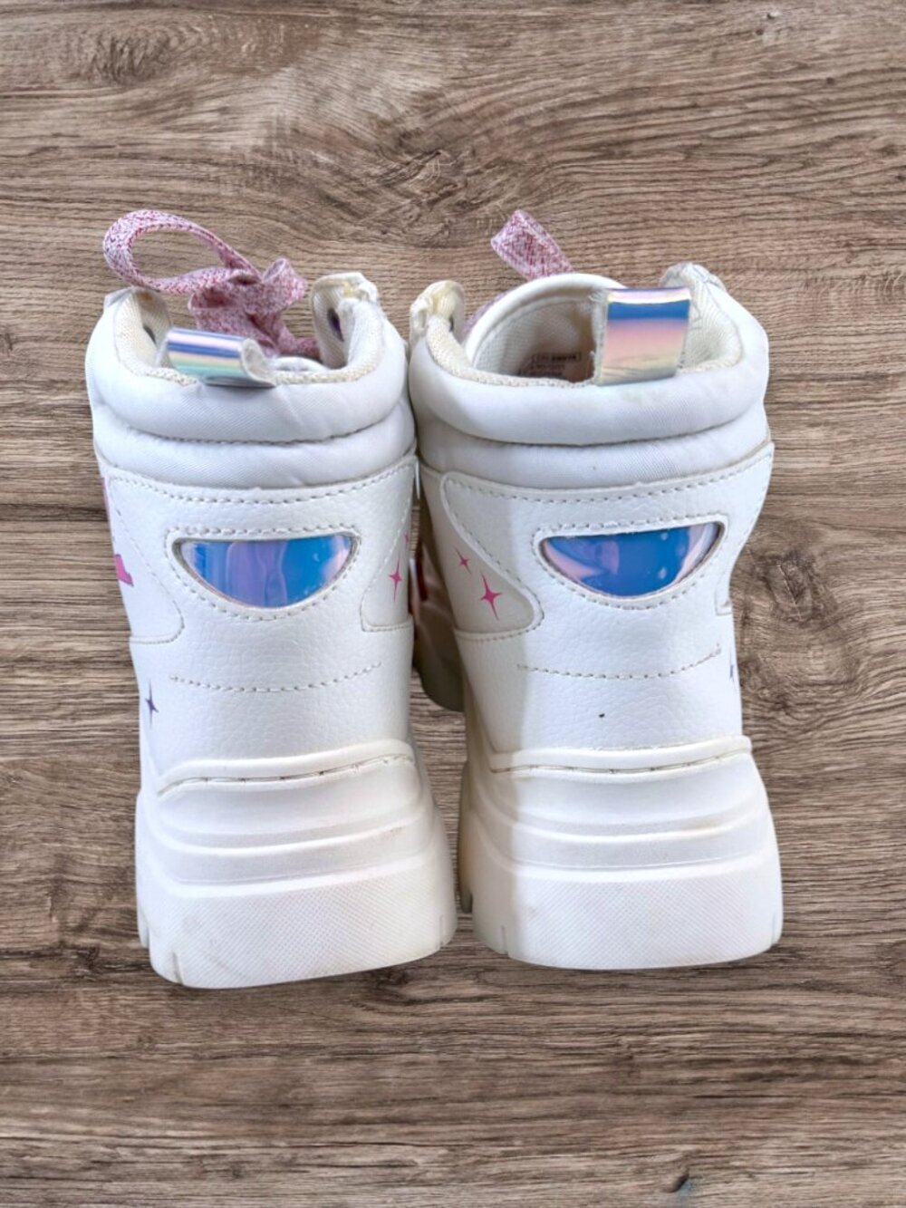 Zara Girls Bratz Platform High Top Sneakers White Pink Chunky Boots EU 36 US 4 - Picture 6 of 11